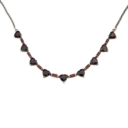 Kivikaulakoru, pituus 43,5cm, leveys 2-7mm, 925br, Paino: 12,8 g