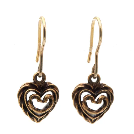 Korvakorut Kalevala, Talon sydän, korkeus 26mm, pronssia, 