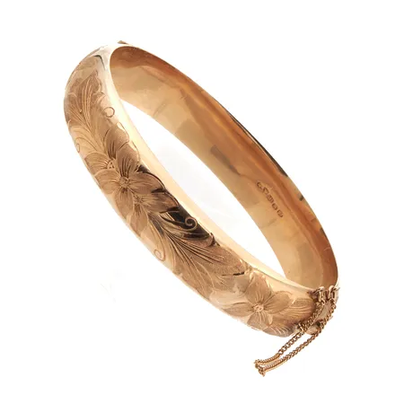 Kuvioitu rannerengas, kaiverrettu, lukko jumissa, Ø60mm, 585br,  Paino: 23,4 g