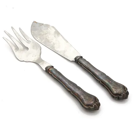 Kakkuottimet, Chippendale, kaiverrettu, pituus 222-235mm, 830br,  Paino: 163 g