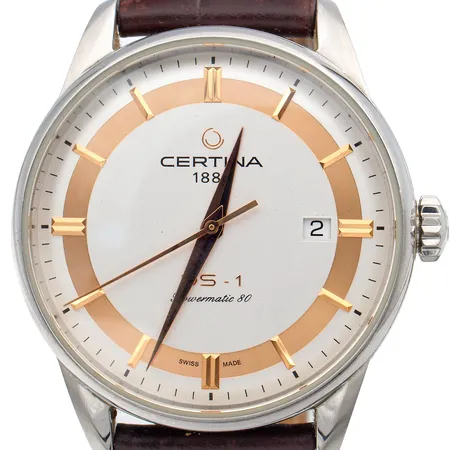 Teräsrannekello Certina DS-1 Powermatic 80, Himalaya Special Edition, Ø 40mm, automaatti, C029.807A, rannekkeessa käytön jälkiä, takuukortti ja laatikot.