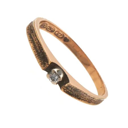 Timanttisormus 1xn.0.02ct, koko 16, 750,  Paino: 1,8 g