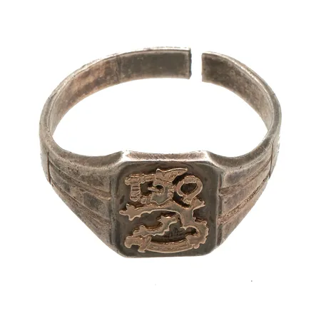 Viallinen kantasormus, 925,  Paino: 6,8 g