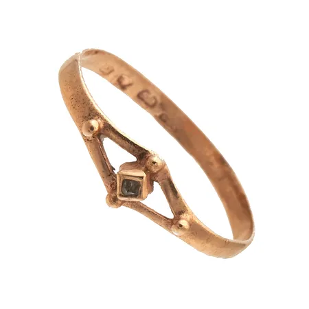 Kivisormus, koko 16½, 585br,  Paino: 0,7 g