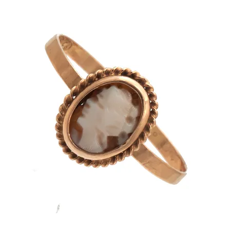 Kame-sormus, kaiverrettu, koko 17½, 585br,  Paino: 1 g