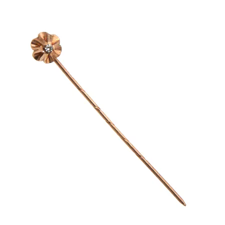 Rintanaula timantilla 1xn.0.025ct, korkeus 46mm, 585, Paino: 0,8 g