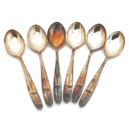 Kuusi kahvilusikkaa, Osuus Pankki, pituus 122mm, 830,  Paino: 73,5 g