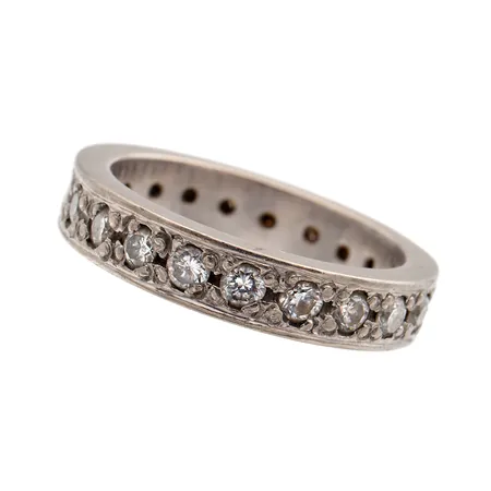 Allianssisormus 21xn.0.05ct, koko 16½, tekijänleima JY, 585br valkokultaa,  Paino: 5,5 g