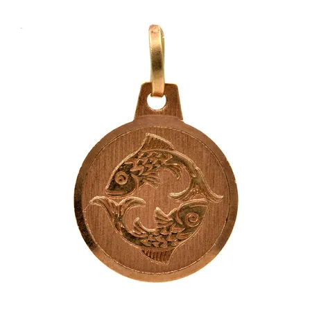 Horoskooppi-riipus Kalat, korkeus 18,5mm, 585, Paino: 0,9 g