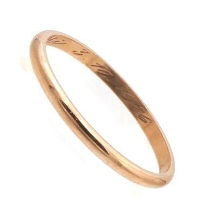 Sileä sormus, kaiverrettu, koko 17, 585,  Paino: 1,1 g