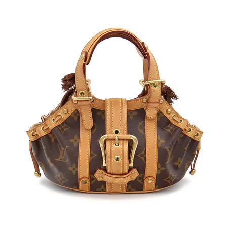 Käsilaukku Louis Vuitton Theda PM Monogram Limited Edition, M92399, 28x19x10cm, Made in France, datecode VI0034, muutamia rasvatahroja nahkaosissa, sisäpuolella hieman likaa, ostokuitti LV Tukholma 14.2.2006, mukana dustbag.