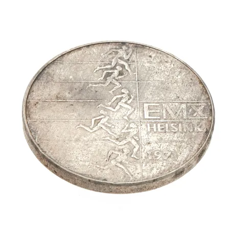 Juhlaraha, Suomi 1971 EMX Helsinki, nimellisarvo 10mk, 500, Paino: 24,4 g