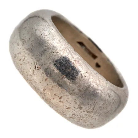 Sileä sormus koko 18, käytön jälkiä, 925,  Paino: 21,1 g