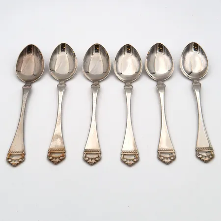 Kuusi jälkiruokalusikkaa, pituus 165mm, Kultakeskus Oy, 830, Paino: 217,3 g