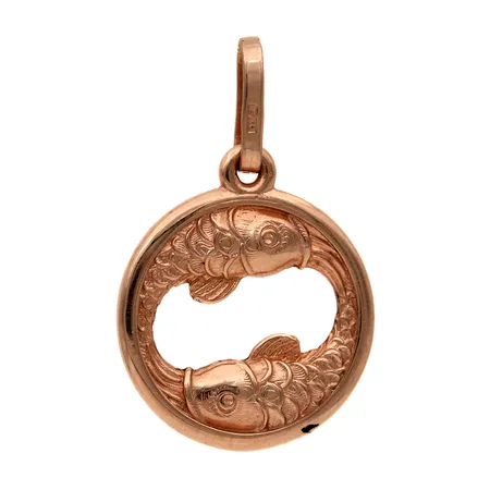 Horoskooppi-riipus Kalat, korkeus 22mm, 585, Paino: 1,4 g