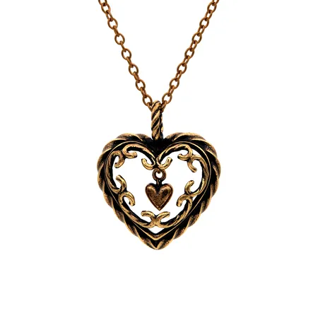 Kaulakoru Kalevala Talon sydän pituus 42-45cm, riipuksen korkeus 32mm, pronssia