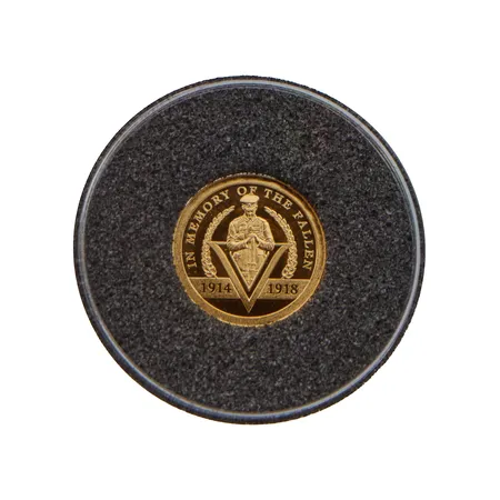 Kultaraha, In memory of the Fallen 1914-1918, nimellisarvo 2,5 Dollaria Niue, 999, Paino: 0,5 g