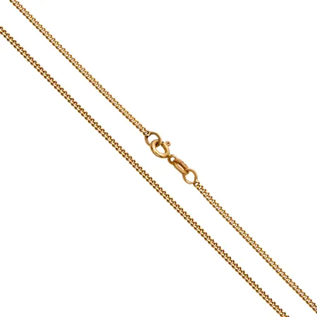 Panssarikaulaketju, pituus 42,5cm, leveys 1,5mm, pieniä käytön jälkiä, 585, Paino: 3,7 g
