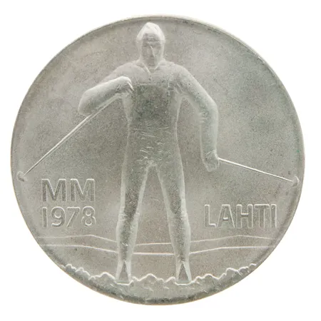 Juhlaraha, Lahti MM 1978, nimellisarvo 25mk, 500 Paino: 26,1 g