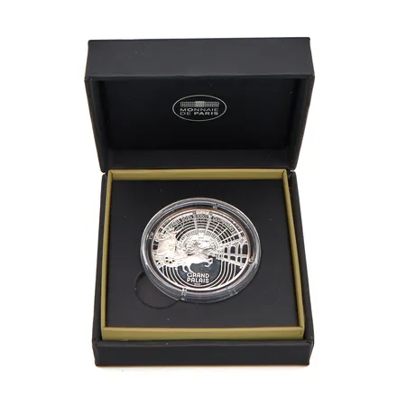 Hopearaha, 10 Euro, Pariisin Olympialaiset 2024, Grand Palais 2021, 999, Paino: 22,2 g
