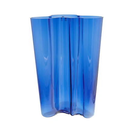 Aalto maljakko, Suomi 100, Iittala, sininen, 250mm, pohjassa pieniä siirtelyn jälkiä.