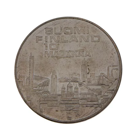 Juhlaraha, Suomi 1971 EMX Helsinki, nimellisarvo 10mk, 500, Paino: 24,1 g