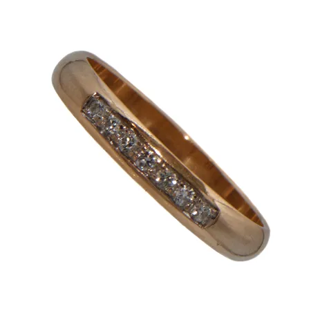 Timanttisormus 7xn.0.005ct, koko 16½, 585br, Paino: 1,8 g