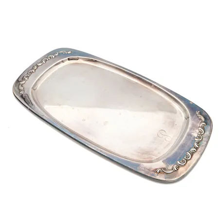Palkintotarjotin, mitat 13,5x26,5cm, kaiverrettu, 830, Paino: 206,6 g