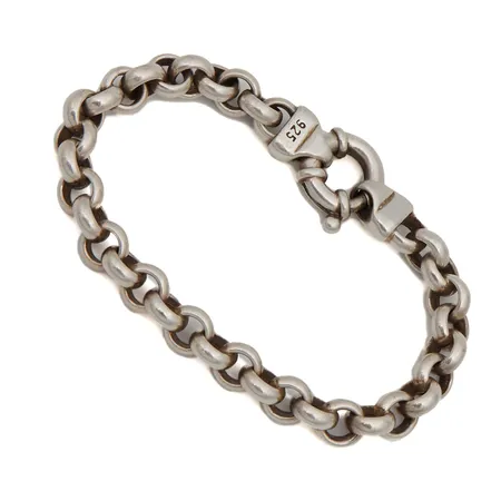 Papuranneketju, pituus 190mm, leveys 7mm, 925, Paino: 21,4 g