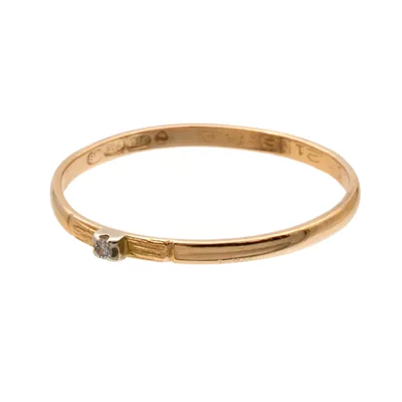 Viallinen timanttisormus 1xn0.005ct, 750, Paino: 0,9 g