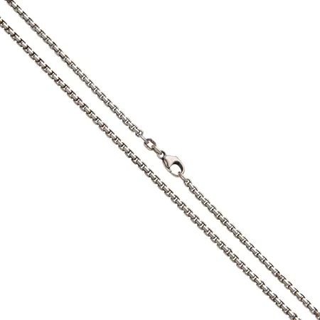 Kaulaketju Kalevala, Väinö, pituus 52cm, leveys 2mm, pieniä käytön jälkiä, 925, Paino: 15,7 g