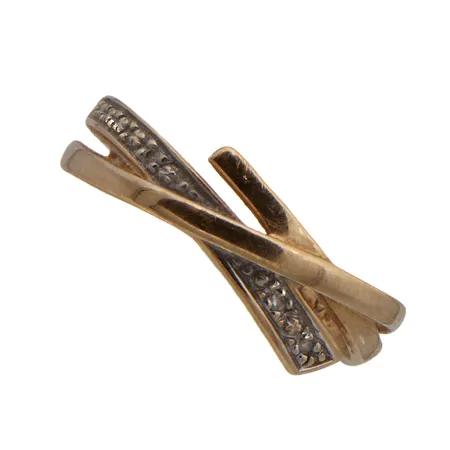 Timanttisormus 3xn.0.005ct, koko 17¼, 585br, Paino: 1,9 g