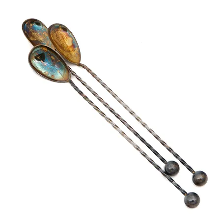Kolme cocktail-lusikkaa, pituus 168mm, 830, Paino: 36,7 g