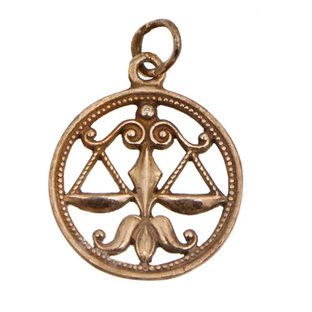 Horoskooppiriipus, vaaka, korkeus 27mm, 925, Paino: 1,9 g
