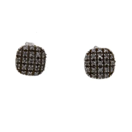 Kivikorvakorut, Ø 6mm, 585br valkokulta,  Paino: 1,4 g