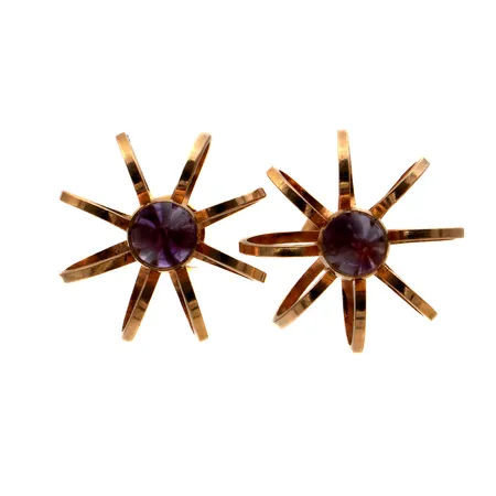 Kivikorvakorut, Ø 16mm, toinen tausta puttuu, 750br, Paino: 3,8 g