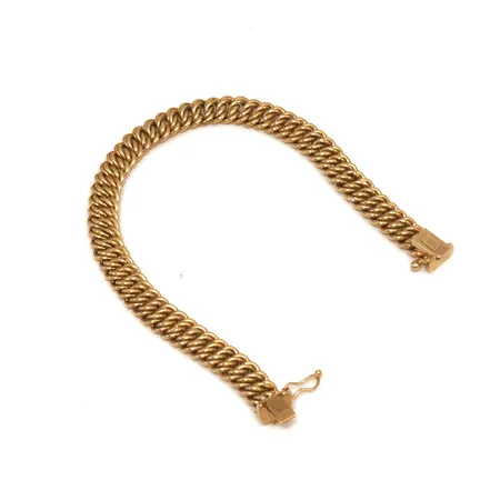 Ranneketju, pituus 180mm, leveys 7mm, lukko löysä, 585, Paino: 9,2 g