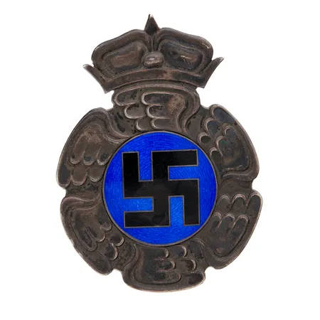 Suomen lentomerkki, mitat 61x44mm, emalissa naarmuja ja pieni lohkeama, nimileima O/YK, vuodelta 1925 (U5), 813, Paino: 26,3 g