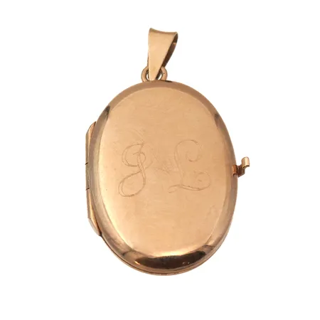 Medaljonki -riipus, kaiverrettu, korkeus 32mm, 585br, Paino: 2,9 g