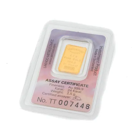 Kultaharkko, Valcambi suisse, 999, Paino: 2,5 g