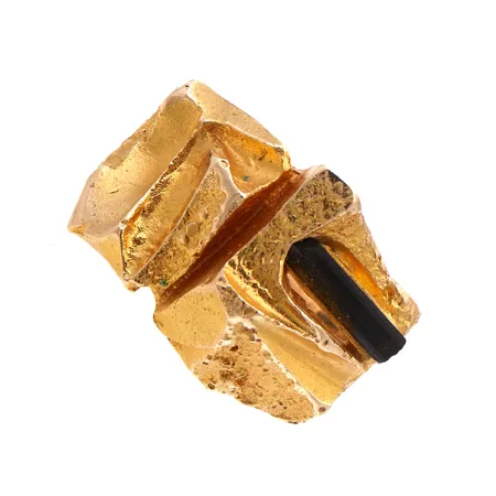 Kivisormus Lapponia, Björn Weckström, Turmaliinipätkä, vuodelta 1972, 585br, Paino: 8,2 g