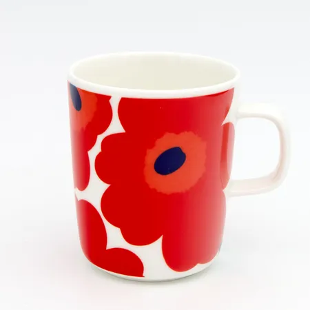 Muki Marimekko, Oiva - Unikko, koko 2,5dl, punainen, pientä käytön jälkeä