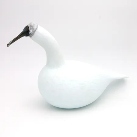 Lasilintu Iittala, Karjalan laulujoutsen, sign. Oiva Toikka Nuutajärvi 3026 2010, mitat 200x330mm