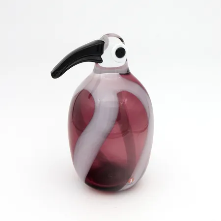Lasilintu Iittala, Cotton candy, Birds By Penttinen (2008), mitat 185x135mm, design Anu Penttinen, laserkaiverrus A.Penttinen Iittala 