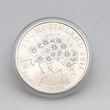 Juhlaraha, Pehr Kalm, Eurooppalaiset tutkimusmatkailijat 2011, nimellisarvi 10 euroa, 925, Paino: 17,3 g