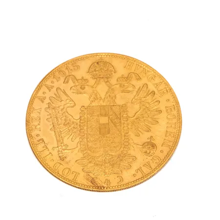 Kultaraha Frans Josef I, 4 dukaattia, Itävalta-Unkari, 1915, 986, Paino: 14 g