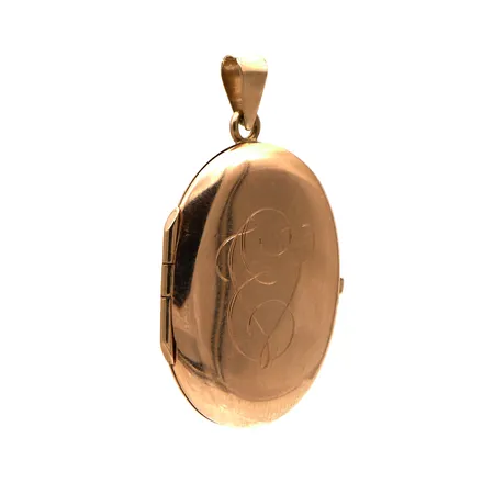 Medaljonki, kaiverrettu, korkeus 35mm, 585, Paino: 4,1 g