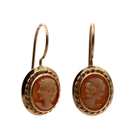 Camee-korvakorut, korkeus 20mm, 585br, Paino: 1,8 g