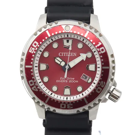 Teräsrannekello, Citizen, Eco-drive Marine, rungon Ø 44mm, ref. BN0159-15X, kumiranneke, bezelissä käytön jälkiä, takuukortti ja laatikko,