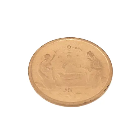 Kultamitali, Ø 16mm, 585, Paino: 1,5 g